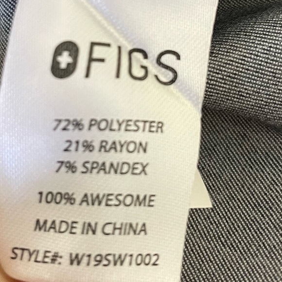 FIGS Casma Scrubs Shirt Top Graphite Women’s XS - Picture 6 of 7